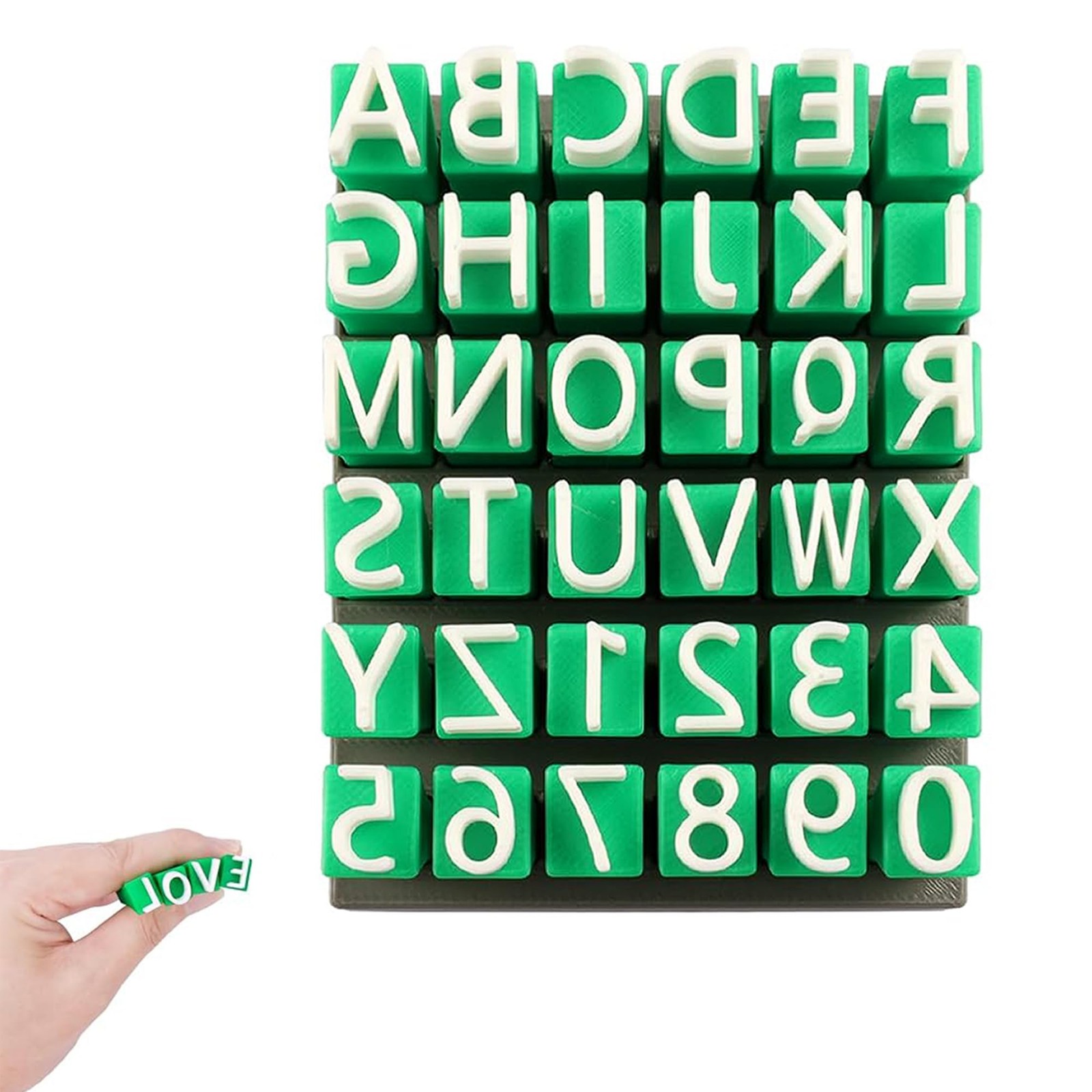 36 Clay Letter Stamps - DIY Handmade Ceramic Decorative Letter Mold Accessories