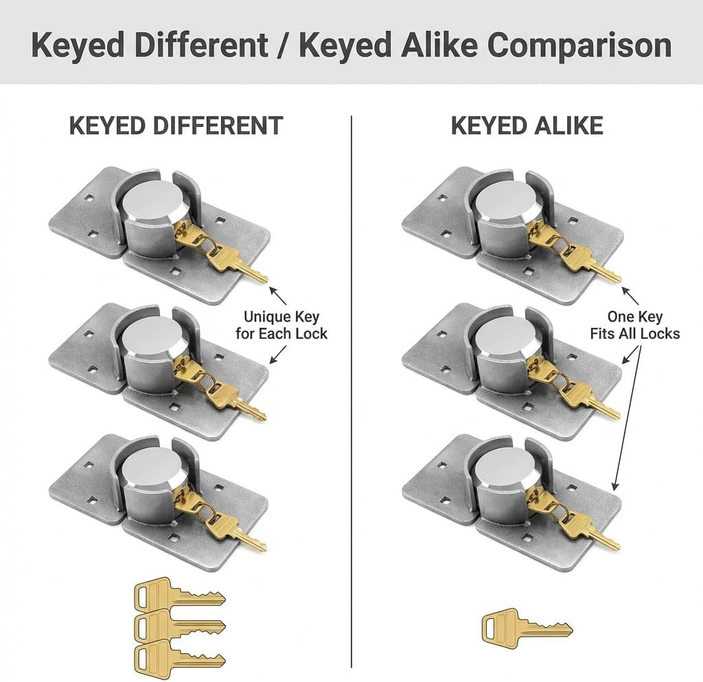 Solid Steel Puck Lock Set with Hasp – Reinforced Security Design for Trucks, Van