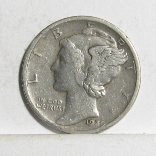 1929-D MERCURY DIME   VF Details. $1.75 ebay Shipping available to $20 value