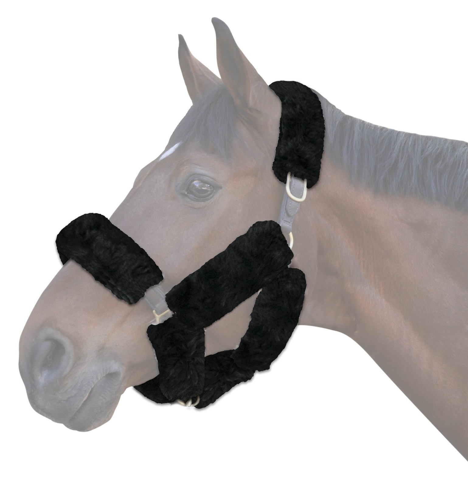 ECP Equine Comfort Products Merino Sheepskin Halter Fleece Set for Horses, 10...
