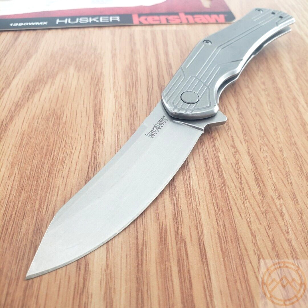 Kershaw Husker Assisted Folding Knife 3" 8Cr13MoV Steel Blade Stainless Handle