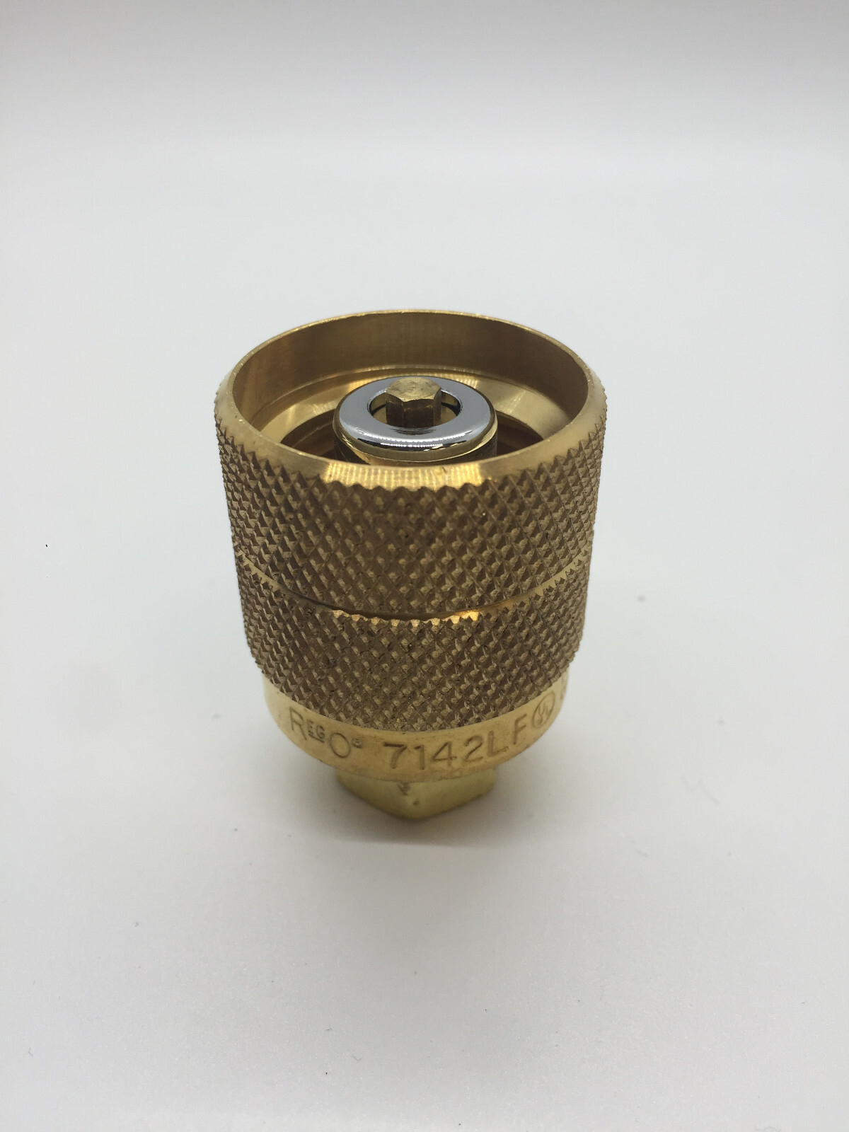 Mower Propane Tank Connector or Coupler, REGO 7142LF, LEFT HAND THREAD