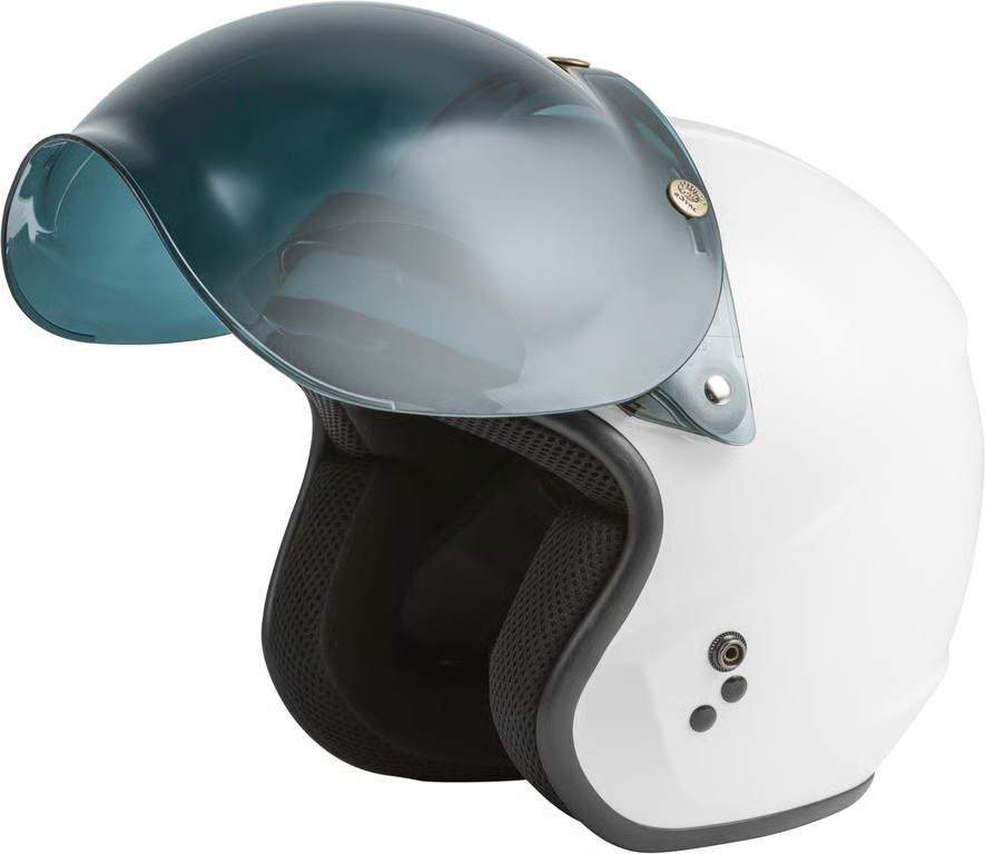 G-Max Universal 3-Snap Flip-Up Bubble Shield - Blue Iridium Motorcycle G002016