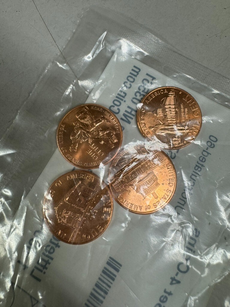 LITTLETON 2009 LINCOLN CENT SET OF 4 PENNY COINS - UNC - ALL REV STYLES
