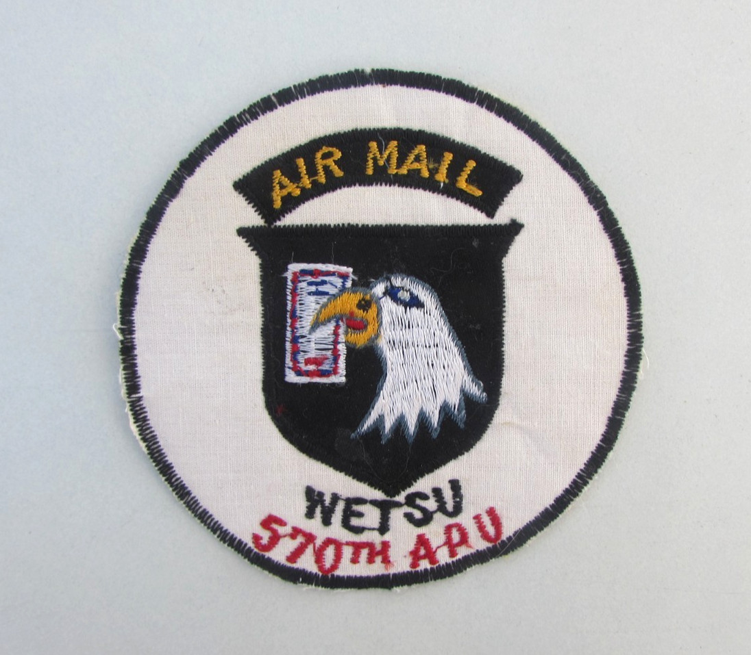 ORIGINAL WARTIME VIETNAM 101ST AIRBORNE 570TH ARMY POSTAL UNIT POCKET PATCH