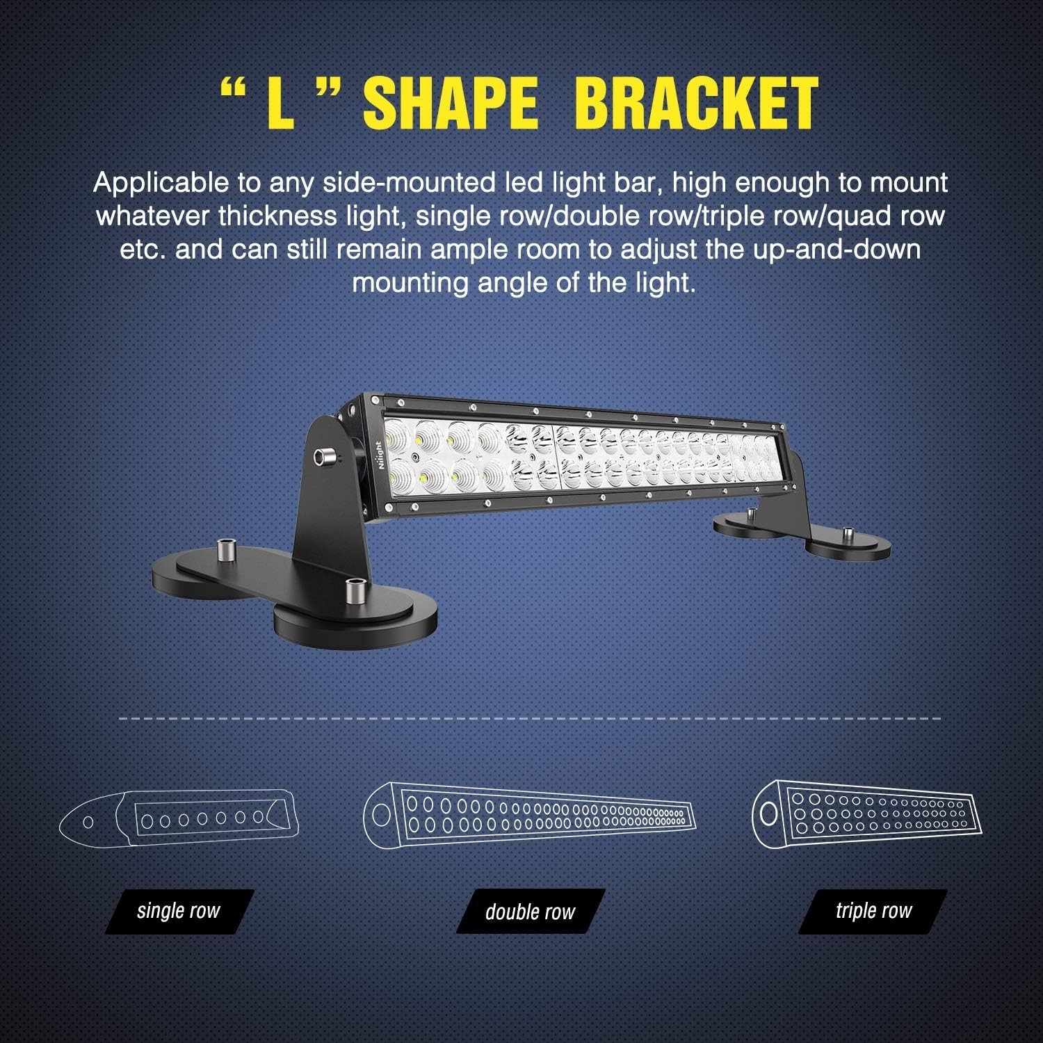 2PCS Magnetic Base LED Light Bar Mounting 2Pcs Side-Mounted Magnetic Base