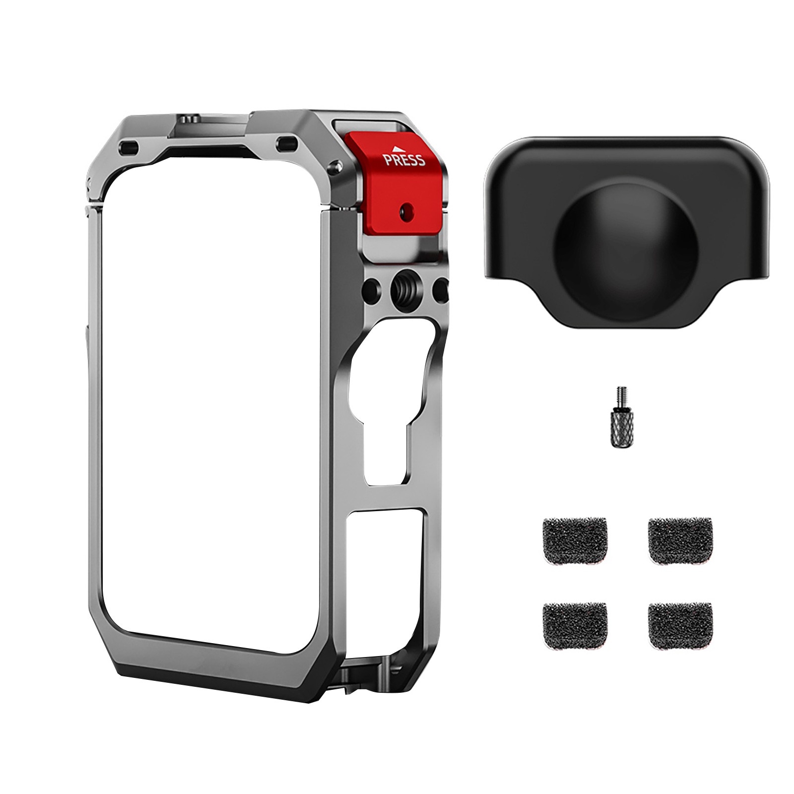 Good Quality For DJI Osmo 360 Camera Metal Rabbit Cage Frame Case+Lens Cover