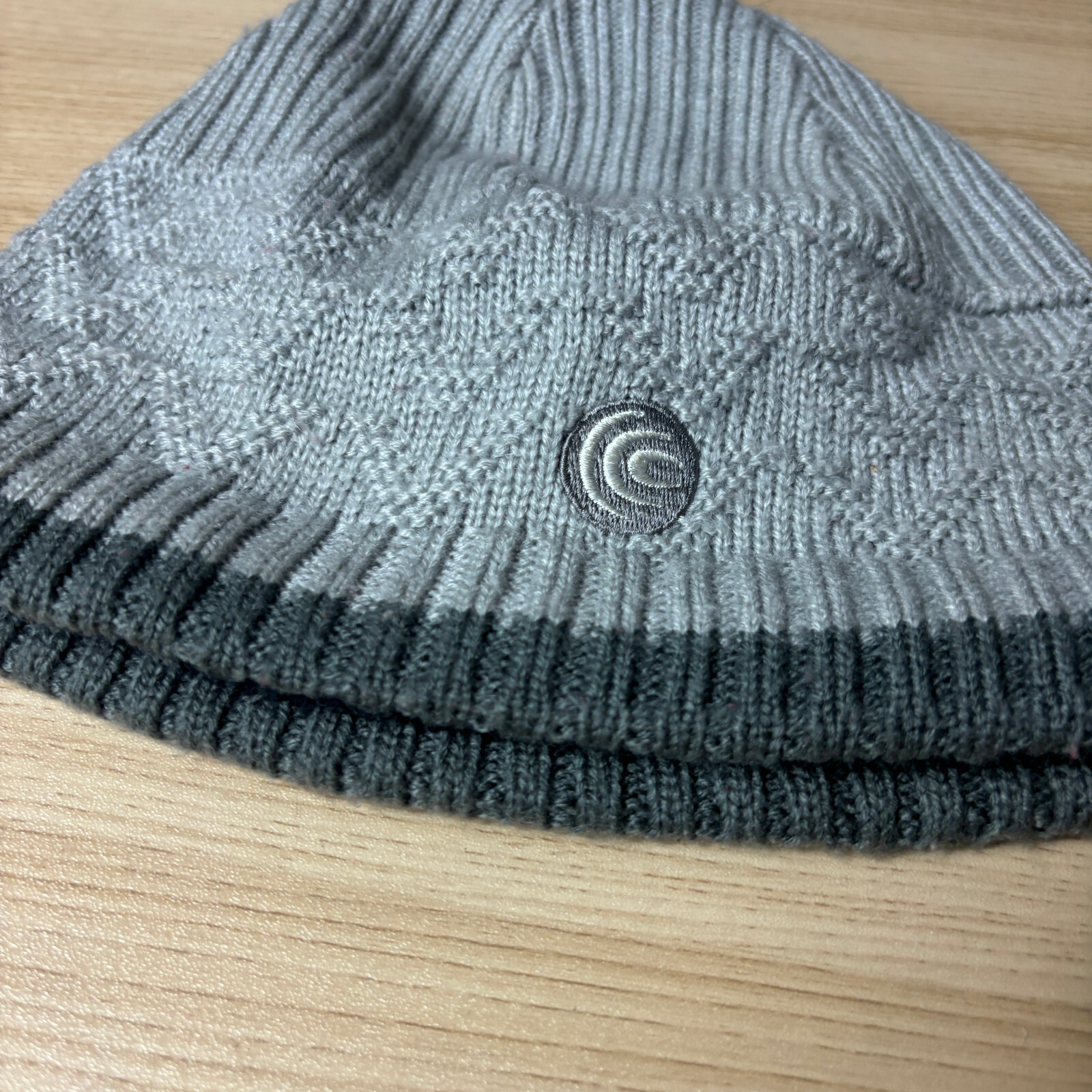 Convert Hat Beanie Youth One Size Gray Knit Stocking Cap Winter