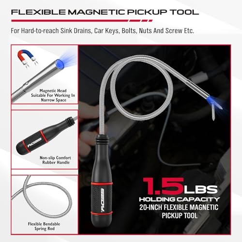 4-Piece Telescoping Magnetic Pickup Tools Set: 4 Pack - Multi-Tool 15LB Kit