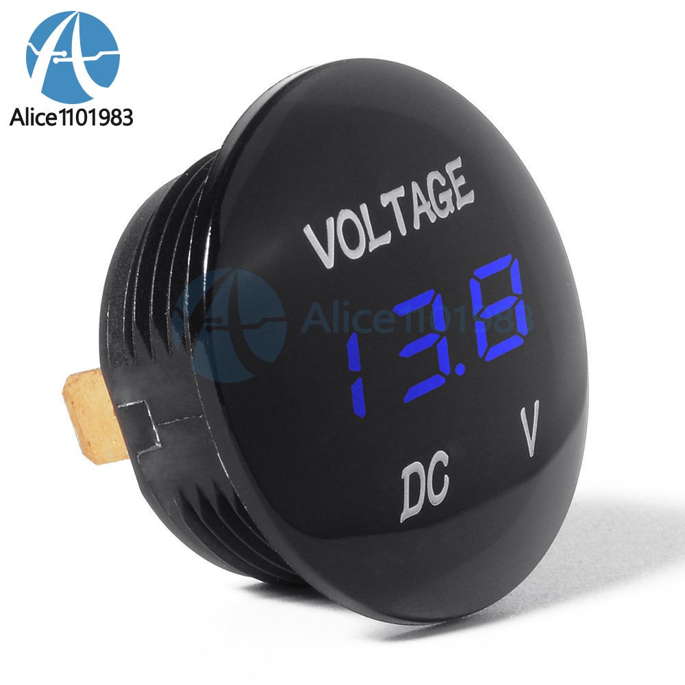75PCS DC12V-24V LED Panel Digital Voltage Meter Display Voltmeter Motorcycle Car