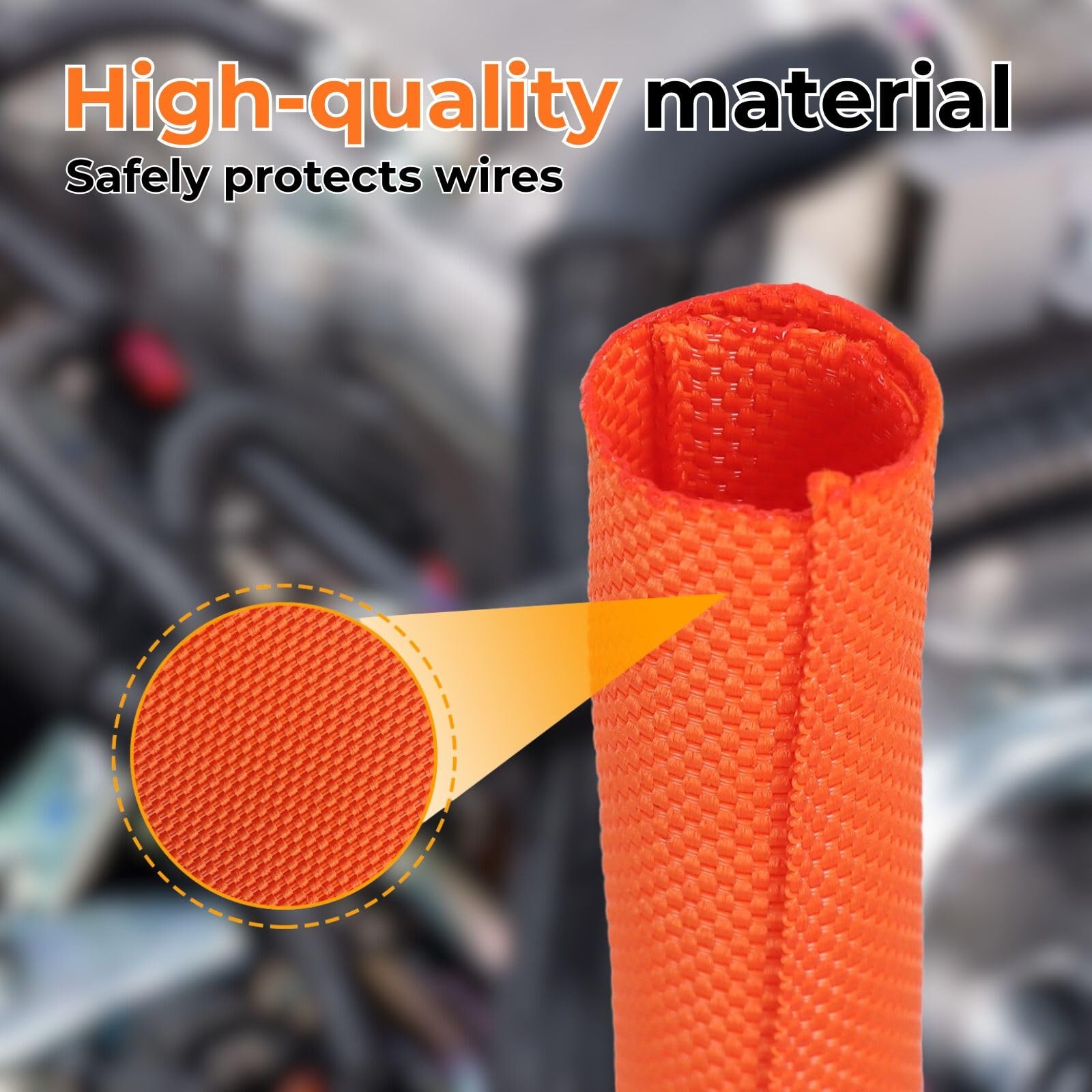 1/2 inch Split Braided Cable Management Sleeve for USB Cable Power Cord Audio...