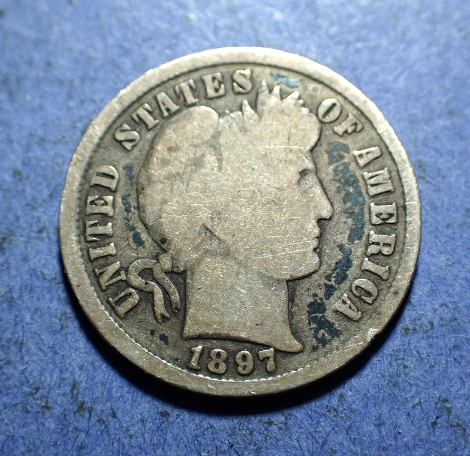 1897 Barber Dime  Good