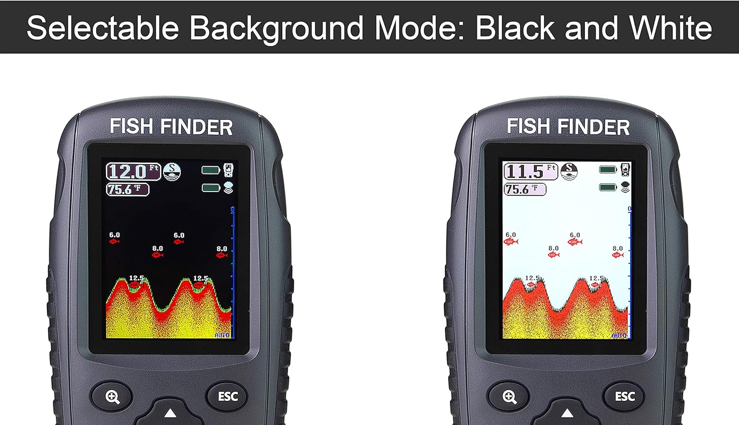 Portable Rechargeable Fish Finder Wireless Sonar Sensor Fishfinder Depth Locator