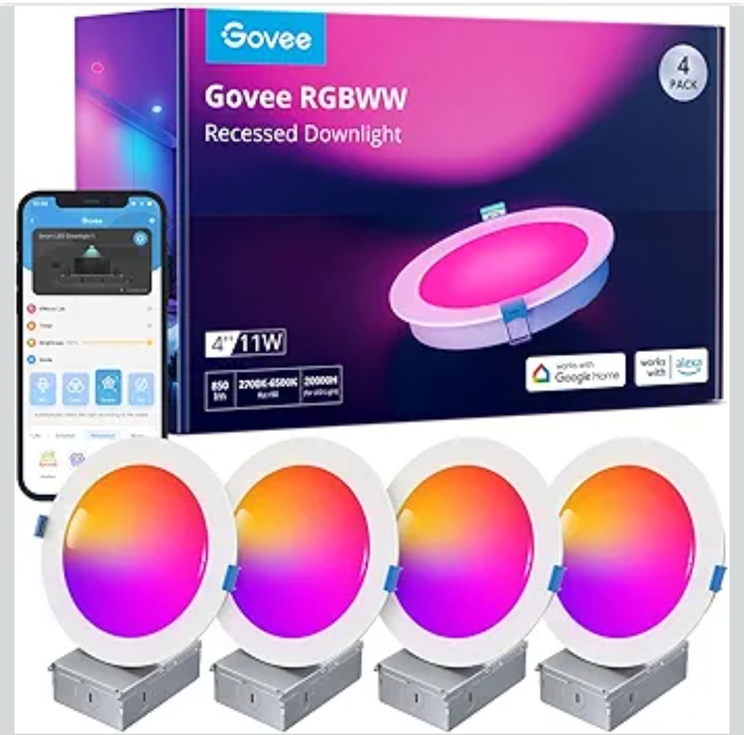 Govee Smart Recessed Lighting 4 Inch, Wi-Fi Bluetooth Direct Connect. READ!!!
