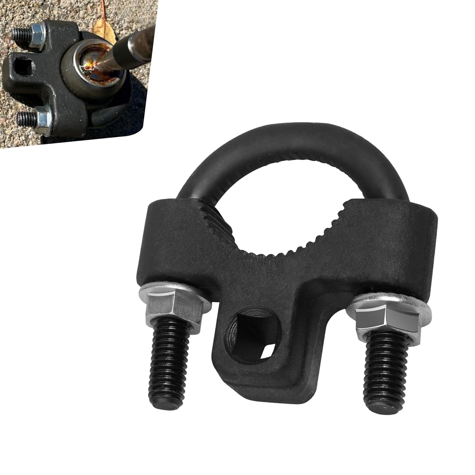 1 PC Inner Tie Rod Removal Tool UShaped Steering Gear Rocker Wrench Black
