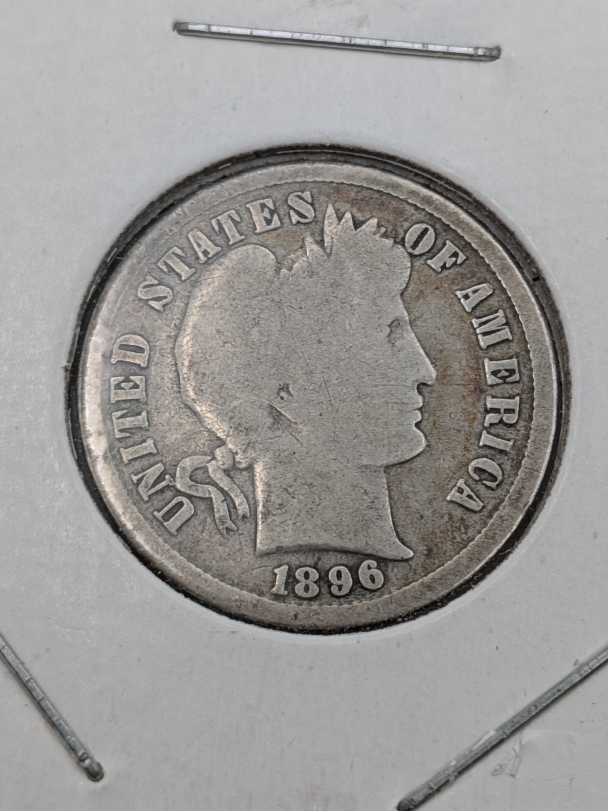 1896 Barber Dime 10C No Mintmark 90% Silver Raw Good Details