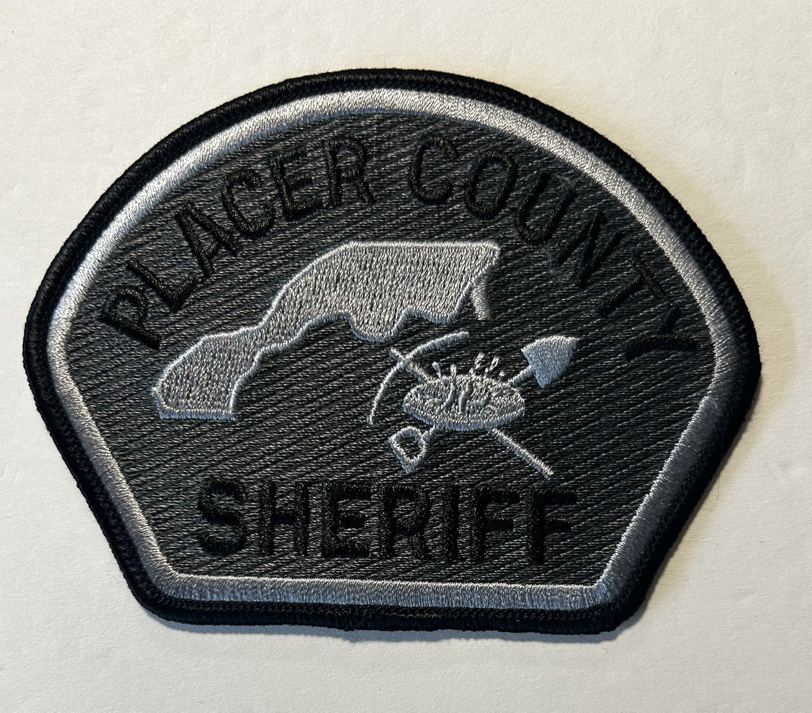 CALIFORNIA CA GREY PLACER COUNTY SHERIFFS OFFICE SUBDUED SWAT PATCH #PDD33