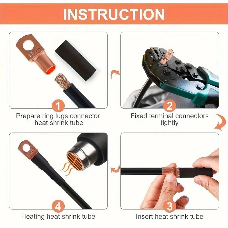 60PCS Copper Terminal Connector Kit - Electrical Wire Connectors for Wiring
