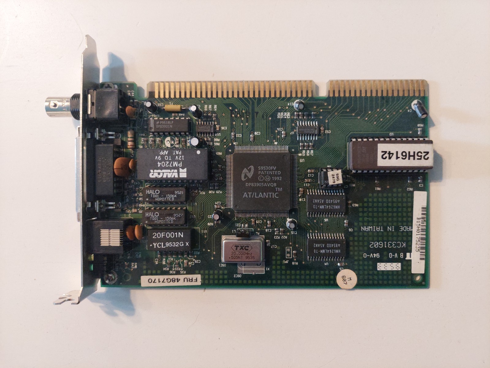 Vintage IBM ISA Ethernet Adapter 55H7537 - Untested (0023)