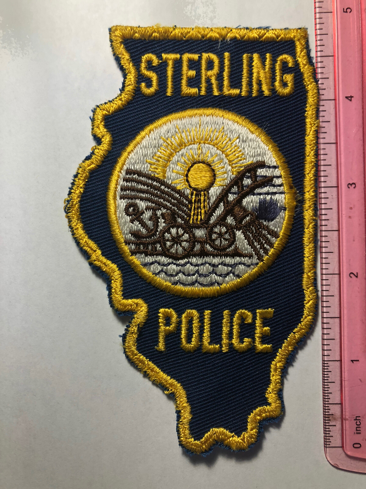 Vintage Sterling Illinois Police Patch