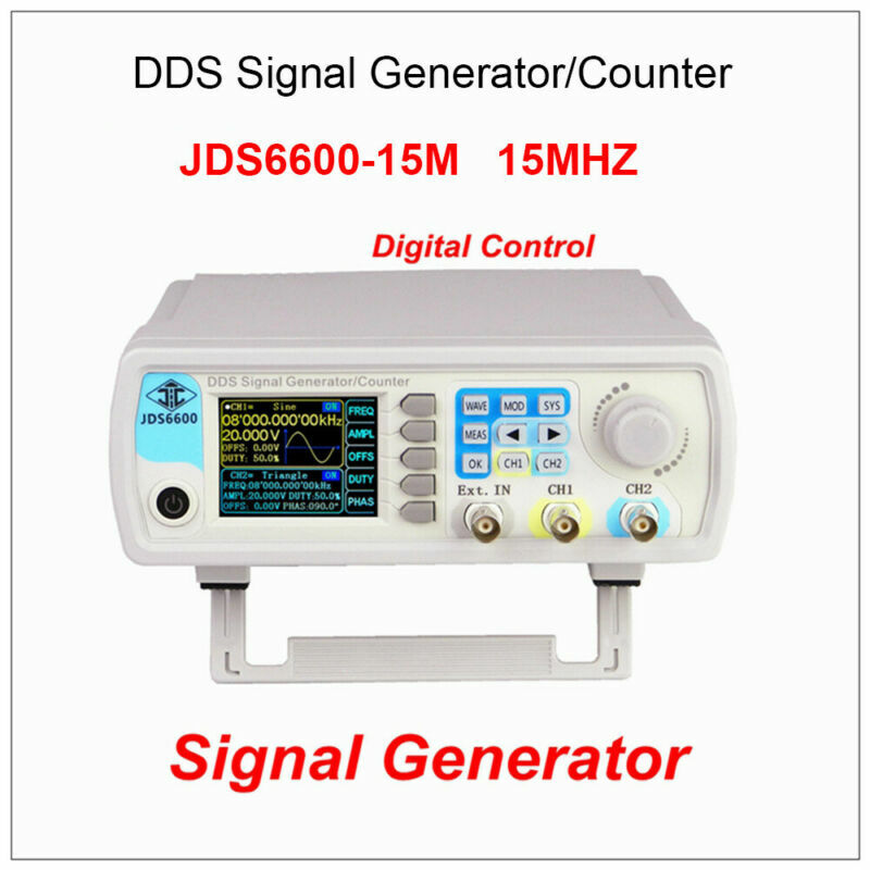 JDS6600 15MHz Signal Generator Dual Channel Arbitrary Waveform 1Hz-100MHz Meter