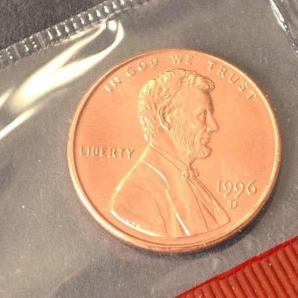 1996 D LINCOLN CENT Choice Unc  in Mint Cello