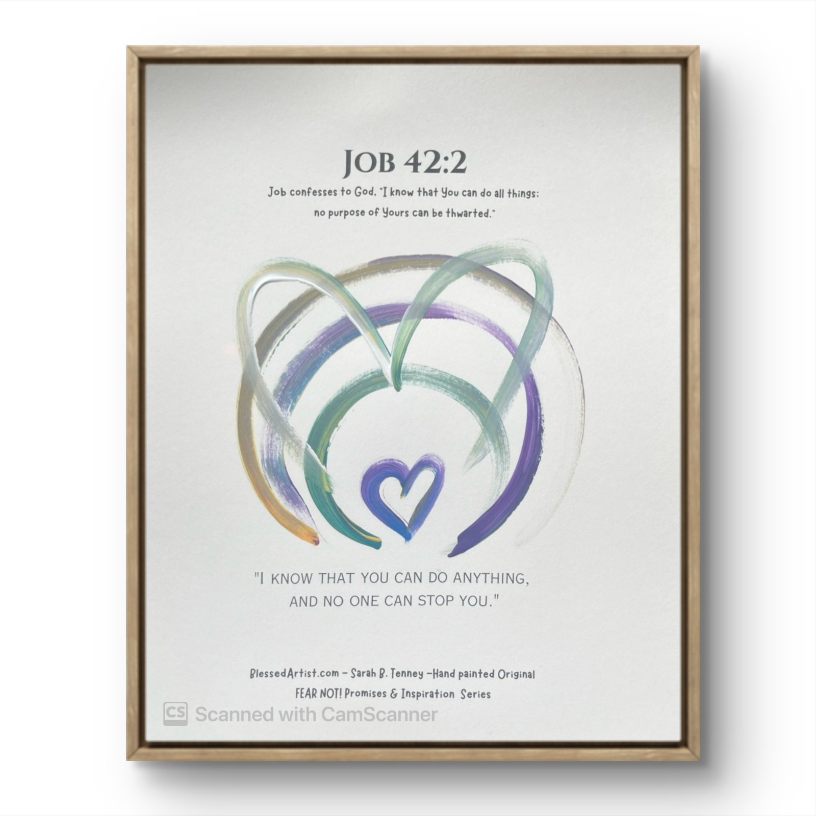 BLESSED#1143 Bible Fear Not! Series 8x10 Original Paper Christian Abstract Art