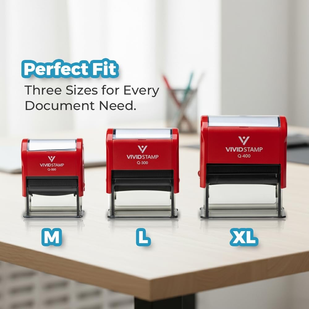 Sample Self Inking Rubber Stamp Red Ink Medium Professional Office Mark