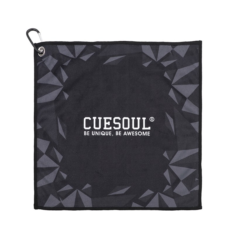 CUESOUL Dart Towel Microfiber Towel with Hanging Hook,Quick Dry-Black Jiho