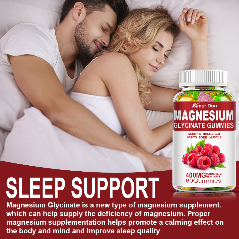 Magnesium Glycinate Gummies - Magnesium Supplements - Highest Potency 60 Gummies