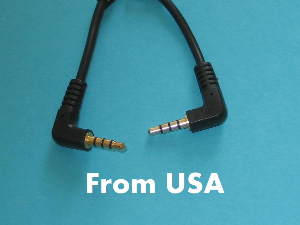 2pcs HPI Interconnect Cable Male stereo 1/8" 3.5mm TRS Right Angle mini-Plug 3ft