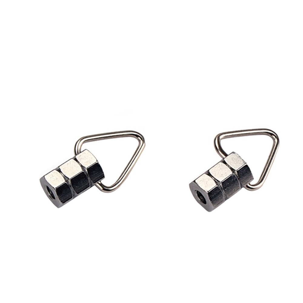 2PCS Strap Lock Strap Button Banjo Guitar Strap Hook Button for Banjo (Silver)