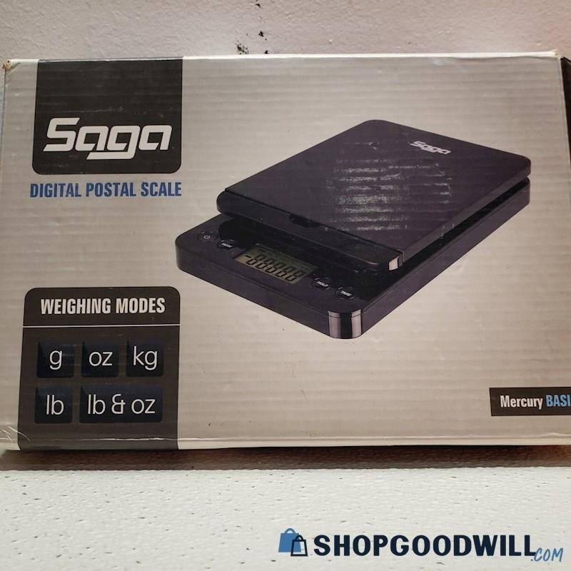 Saga Mercury BASIC Digital Postal Scale w/ Hold, Tare, Auto-Off, AC Adapter