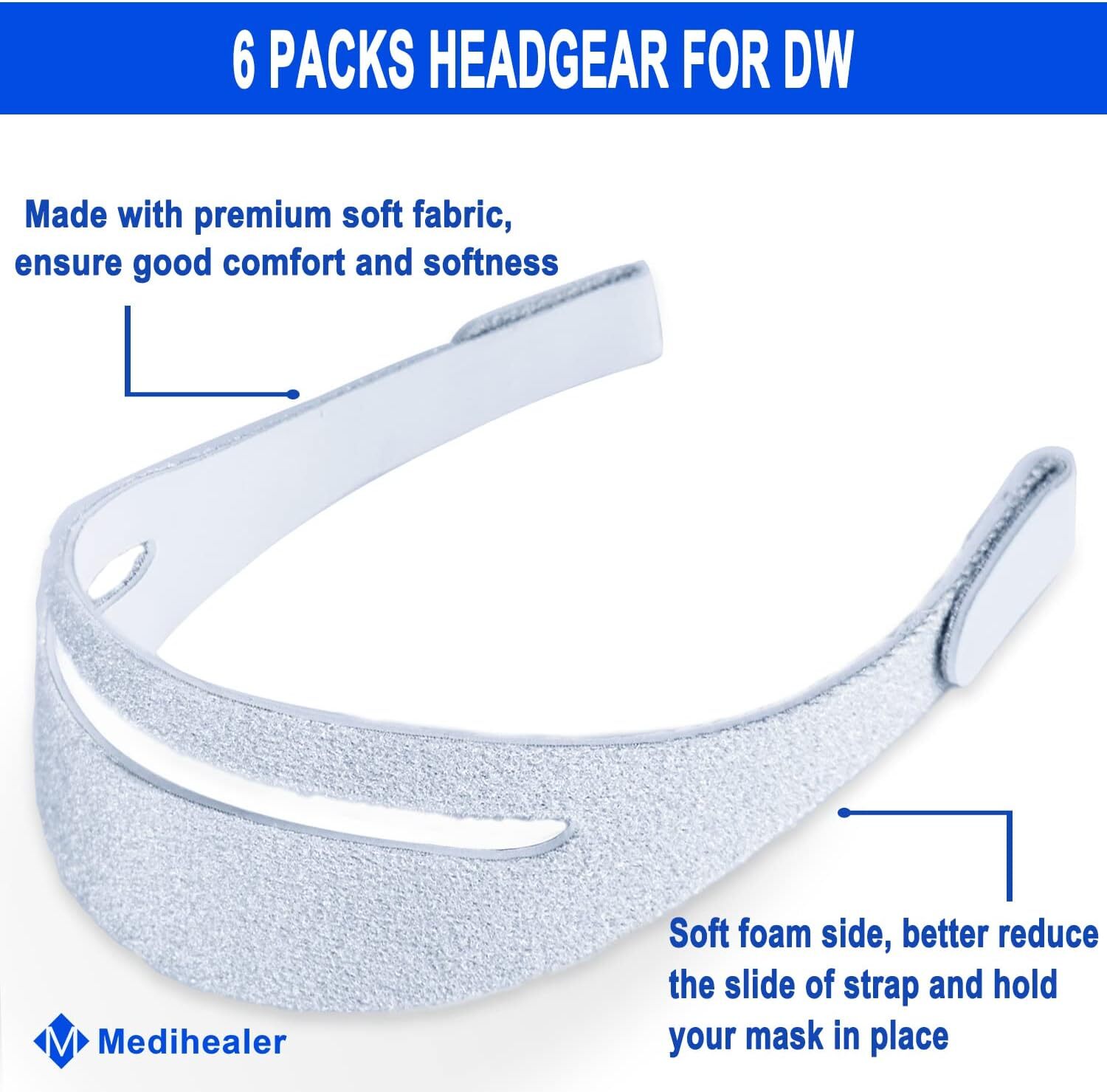 6PK Headgears for Dreamwear (Original Version) Straps to Reduce Strap Slip-Off