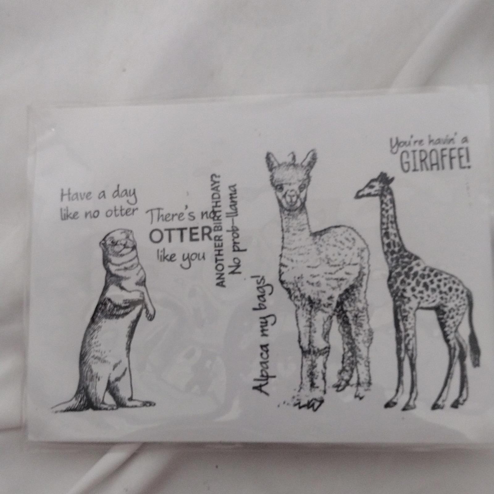 Bundle Of 6 Animal And Misc Clear Stamp Sets