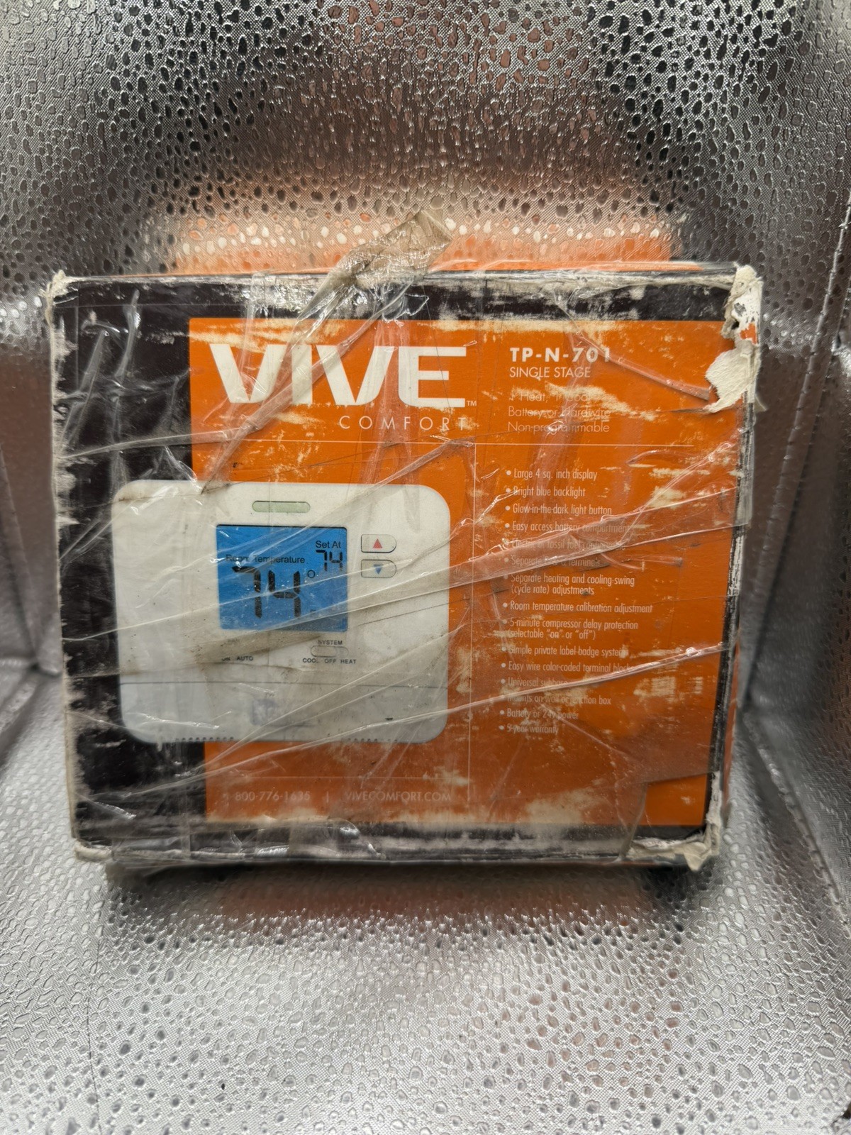 Vive TP-N-701 NonProgrammable Thermostat New With Damaged Box