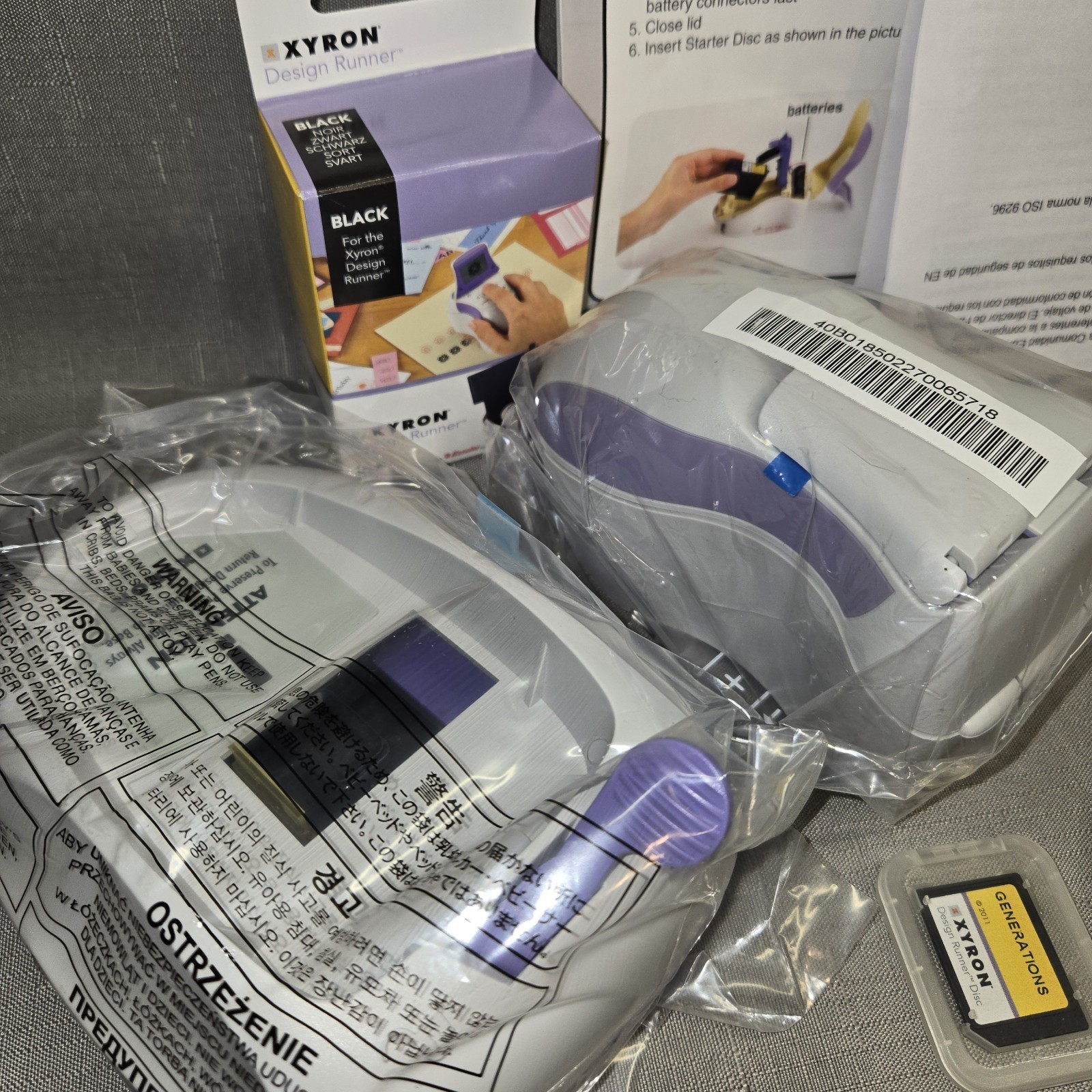 Xyron Design Runner Printer Kit Handheld Ink Cartridge - 2 Discs - NEW IN BOX