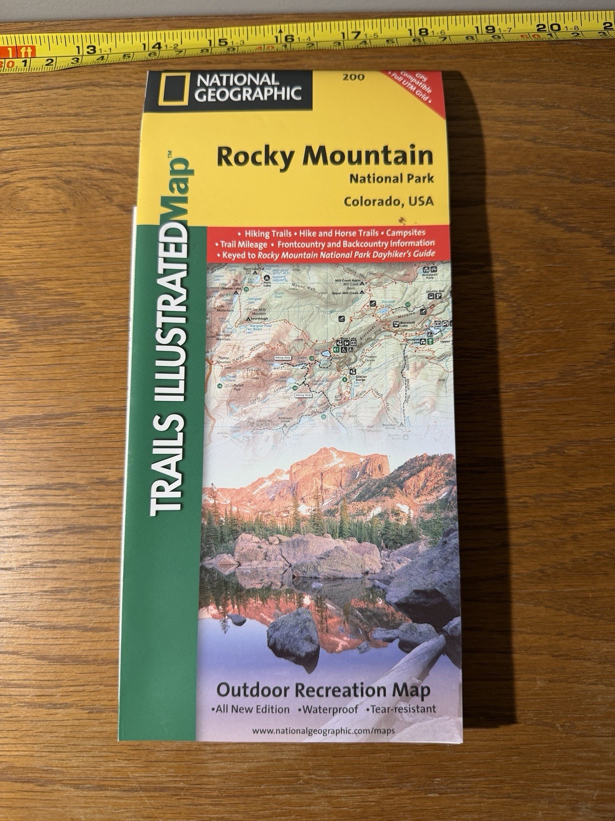 Revised 2005 Rocky Mountain National Park Colorado National Geographic Trail Map