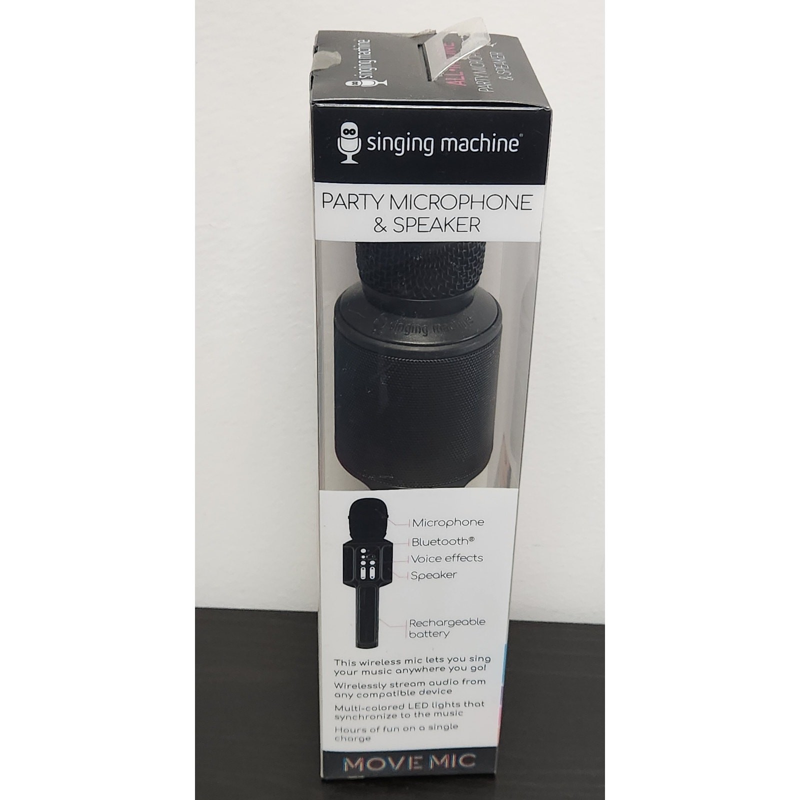 New Move Mic by Singing Machine Bluetooth Karaoke Microphone