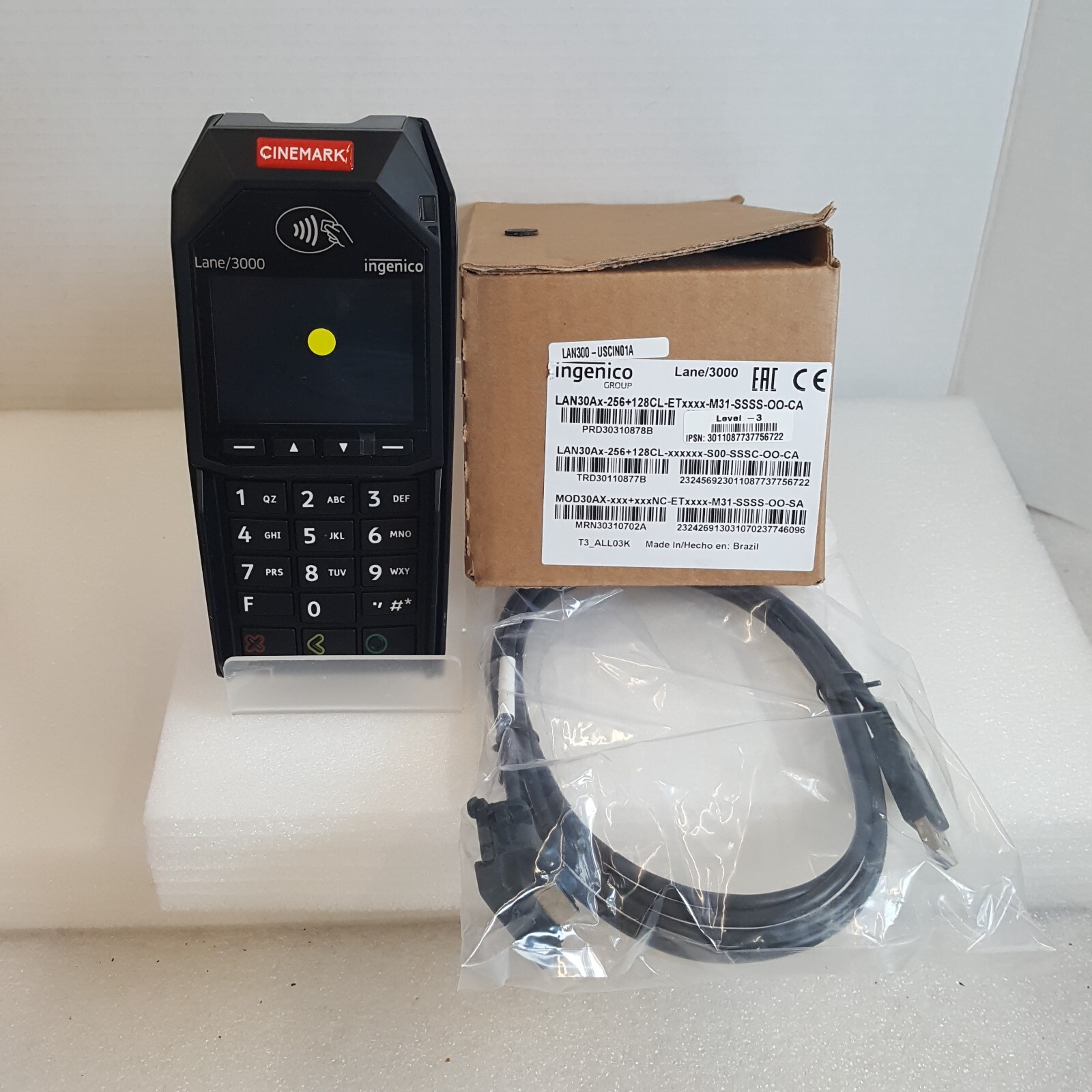 🔥 NEW INGENICO LANE 3000 CREDIT CARD PIN PAD 256 128CL ET LAN300
