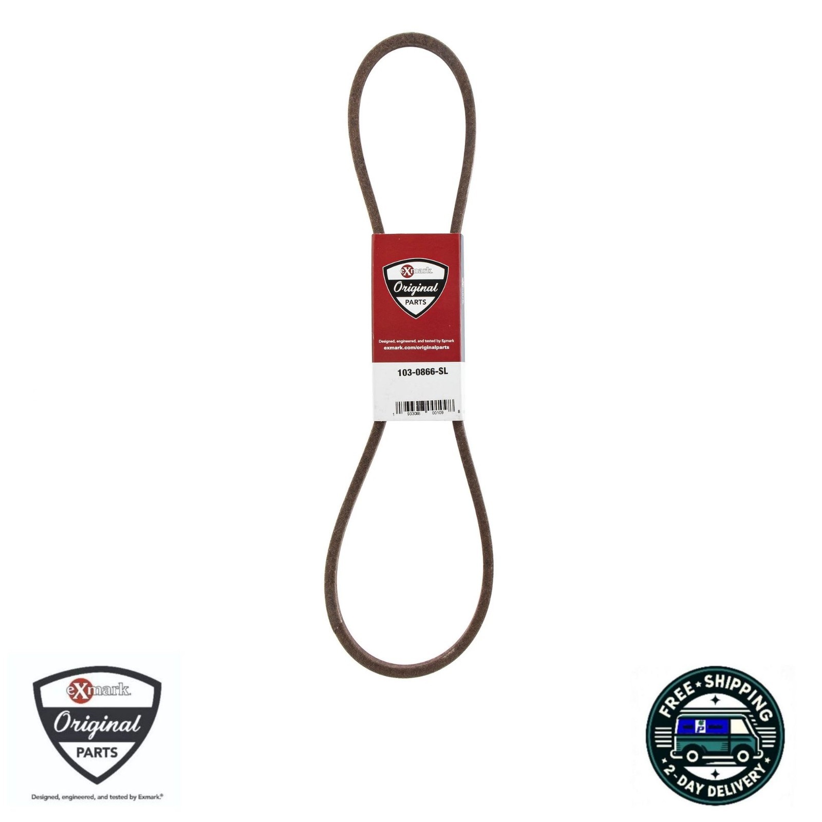 Exmark 103-0866-SL Blower Drive Belt Fits Lazer Z HP, XP, XS, Ultra Vac QDS Bag