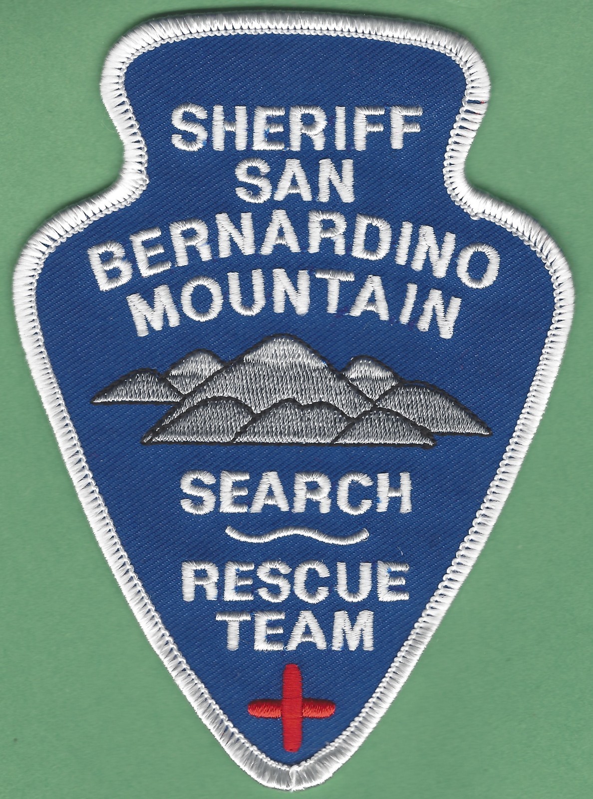 SAN BERNARDINO COUNTY CALIFORNIA SHERIFF MOUNTAIN SEARCH & RESCUE TEAM PATCH