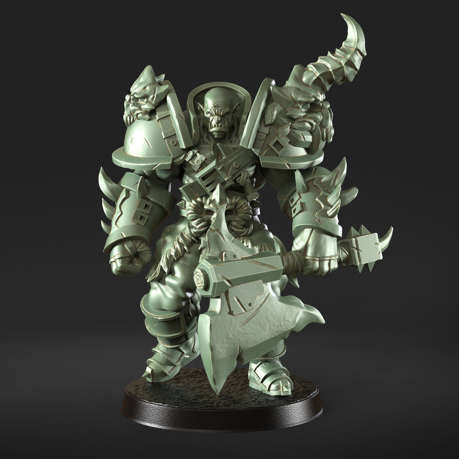 Dungeons and Dragons - Playable Character - Male Orc Untar - Paladin, Fighter