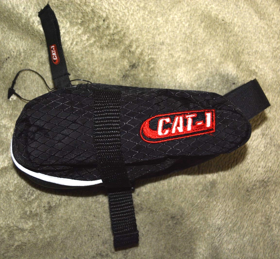 Bicycle CAT-1 Under Seat Bag Tube Tool Zipper Storage Loop Closure NEW 6x2x2.5"