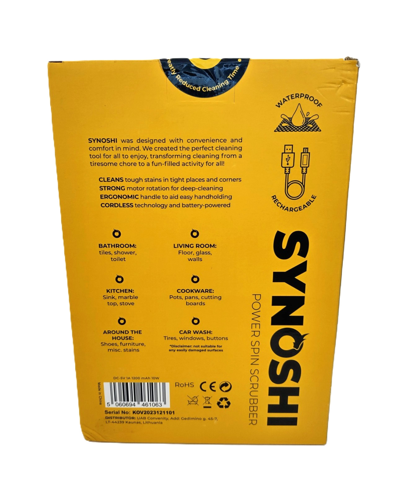 Synoshi Power Spin Scrubber - Very Versatile and New In Package!
