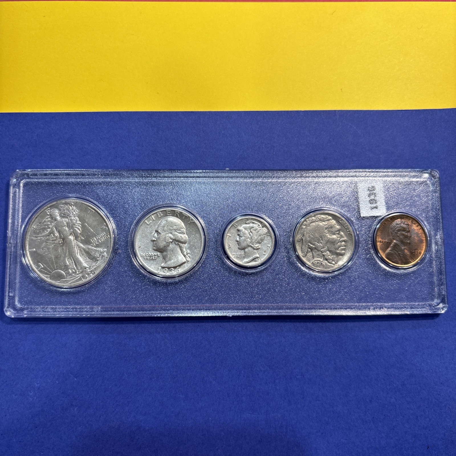 1936 US Silver Mint Set Nice Coins Investment 90% Historic Silver!