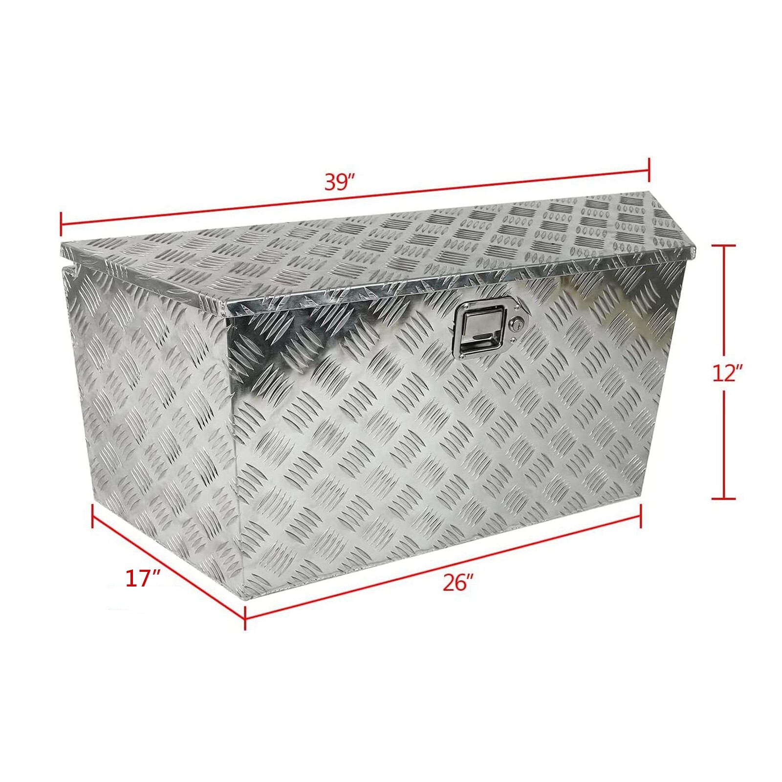 Aluminum39"x15.5"x12" Trailer Pickup Truck Tongue Tool Box Bed Underbody Storage