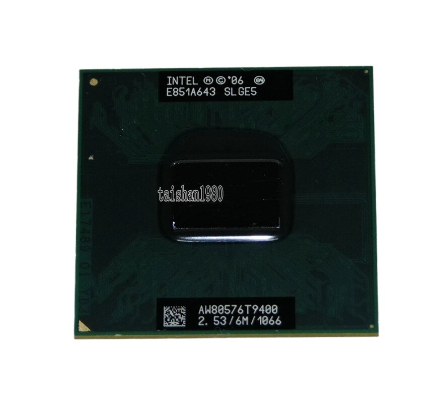 5PCS Intel Core 2 Duo T9400 2.53 GHz Dual-Core 6M/1066 Processor SLGE5 mobile