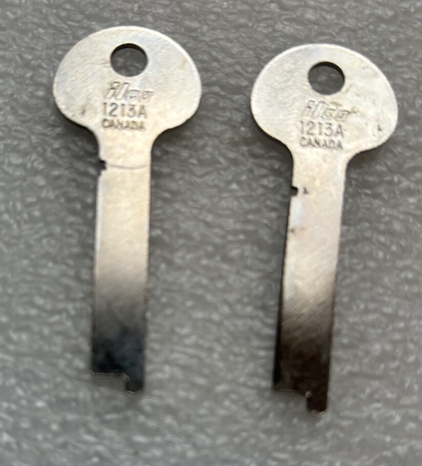 Ilco  1213A Flat Steel Key Blanks, Set of 2 - Locksmith