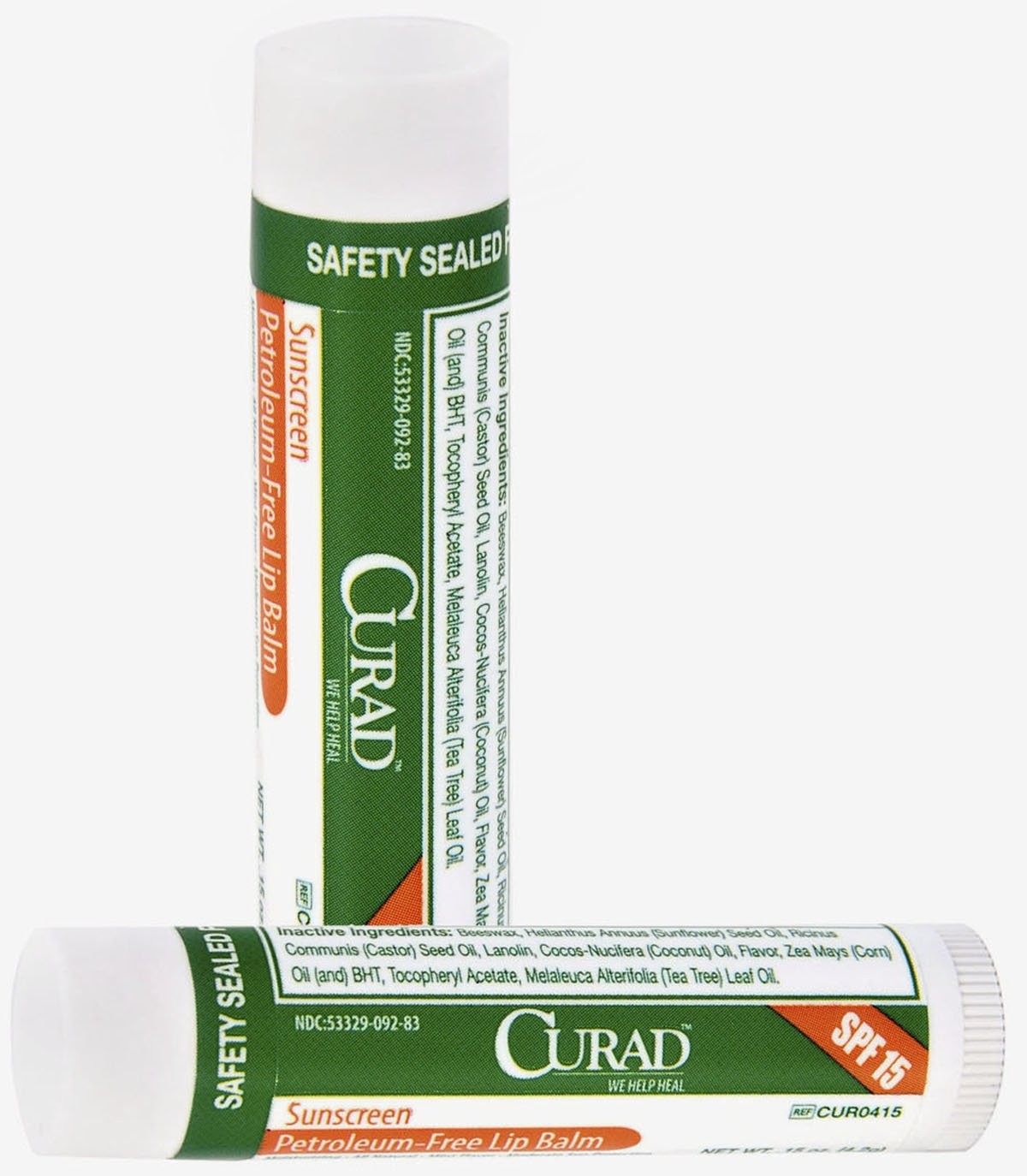 LOT of 24 / Medline CURAD SPF 15 Petroleum-Free Lip Balm